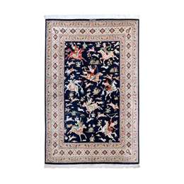 Qom Silk 198 x 128 cm Persian Rug