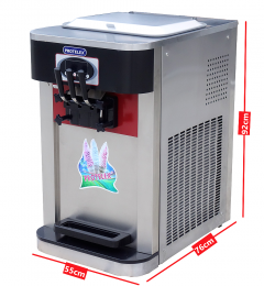 PROTELEX TABLE BIG (3 Γεύσεις) Παγωτομηχανές-Μηχανές παγωτού soft ice χωνάκι - 2 x 7Lit