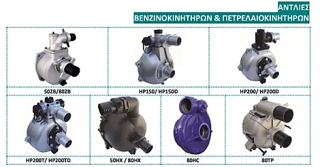 Αντλία αλουμινίου πετρελαιοκινητήρα DJ50X υψηλής πίεσης με σύνδεση 5/8''