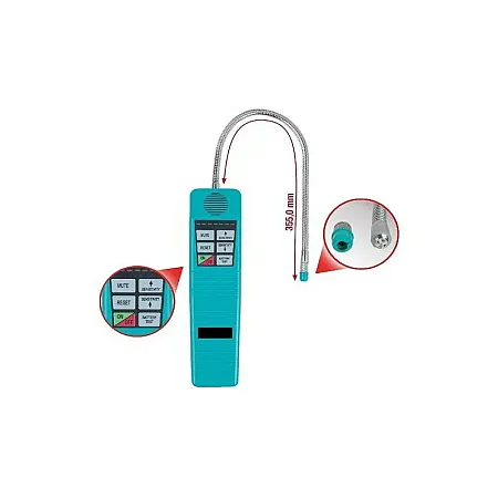 Το BGS-8557 είναι ένα επαγγελματικό ηλεκτρονικό διαγνωστικό εργαλείο για την ανίχνευση διαρροών σε κυκλώματα ψύξης και κλιματισμού.