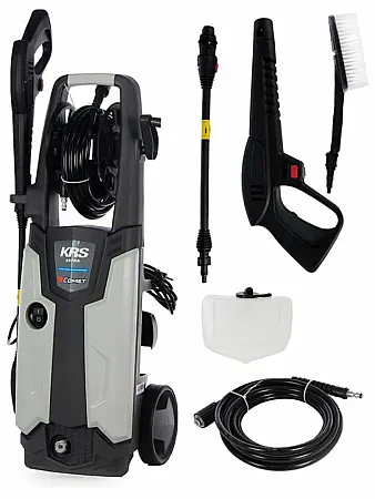 Το Comet KRS 1300 EXTRA είναι ένα ισχυρό και αξιόπιστο πλυστικό μηχάνημα κρύου νερού, ιδανικό για οικιακή αλλά και επαγγελματική χρήση. Με πίεση 150 bar, παροχή 500 L/h και ισχύ 2,35 kW