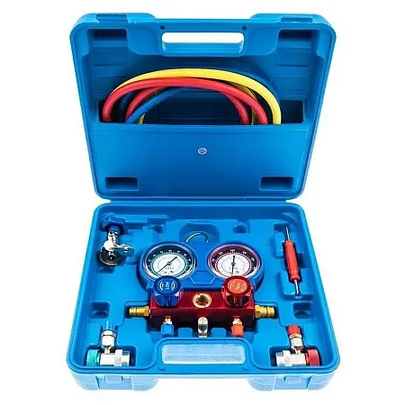 Το Κιτ Ελέγχου Πίεσης Κλιματιστικών BGS-8425 της BGS TECHNIC είναι ένα απαραίτητο εργαλείο για κάθε επαγγελματία ή προχωρημένο ερασιτέχνη που ασχολείται με τη συντήρηση και διάγνωση συστημάτων κλιματισμού οχημάτων.