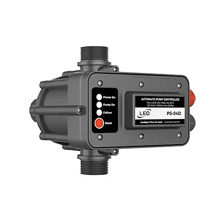 Ο LEO PS-04D είναι ένας αξιόπιστος ηλεκτρονικός ελεγκτής πίεσης για πιεστικά συγκροτήματα, σχεδιασμένος να αντικαθιστά το κλασικό πρεσσοστάτη και βαλβίδα αντεπιστροφής, παρέχοντας αυτοματισμό και προστασία στο σύστημα ύδρευσης.