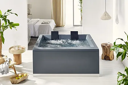 Μπανιέρα υδρομασάζ 2 ατόμων σε ποικιλία χρωμάτων Spa Princess 165x165x72 cm