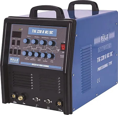Το TIG AC/DC 220A Pulse Inverter είναι μία επαγγελματική μηχανή συγκόλλησης TIG και MMA με παλμική λειτουργία και δυνατότητα λειτουργίας τόσο σε συνεχές (DC) όσο και σε εναλλασσόμενο ρεύμα (AC).