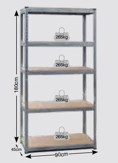 ΡΑΦΙΕΡΑ ΓΑΛΒΑΝΙΖΕ ΜΕ ΞΥΛΙΝΟ ΡΑΦΙ 90x45x180