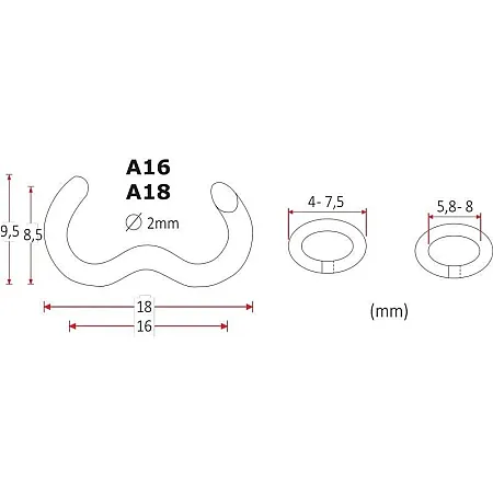 Συνδετήρες δετικών A-16 Simes