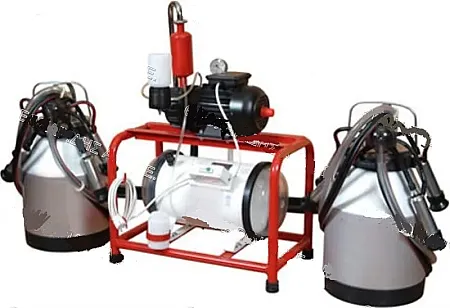 Η Αλμεκτική Σταθερή Μονάδα για 2 Αγελάδες με 2x30lt Κάδους – SMF22C (Κωδ.: 00008844) είναι μια επαγγελματική, σταθερή μονάδα άρμεξης, κατάλληλη για αγελαδοτρόφους μικρομεσαίας κλίμακας, με δυνατότητα ταυτόχρονου αρμέγματος 2 αγελάδων, απόδοση έως 24