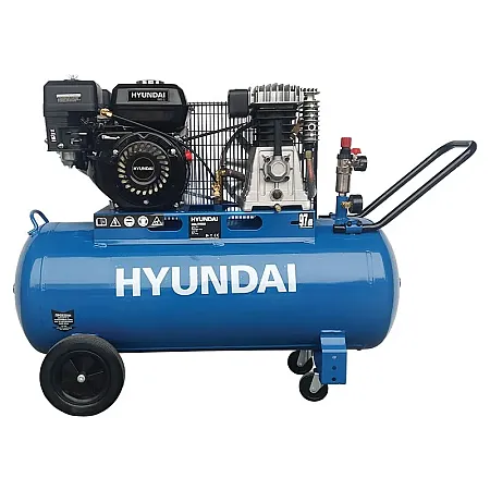 HYUNDAI Η100LG (67B30-3) ΑΕΡΟΣΥΜΠΙΕΣΤΗΣ ΒΕΝΖΙΝΟΚΙΝΗΤΟΣ 100LT 6.5HP με επιταχυντή και φιλτρολαδικό