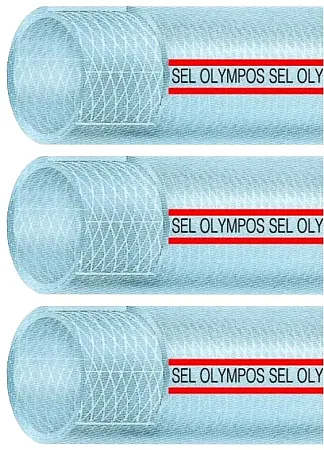 SEL ΚΡΥΣΤΑΛ Έυκαμπτος Διαφανής Σωλήνας Βαρέως Τύπου Με Λινά