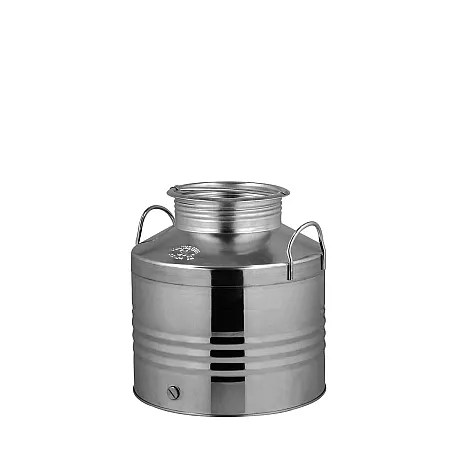 Ανοξείδωτο Δοχείο QUATTRO EFFE με Bιδωτό Καπάκι 20lt (Xωρίς κάνουλα 1/2