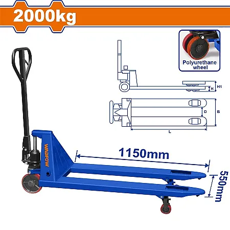 WADFOW Τροχοφόρο 2.000Kg (WNH1R20)