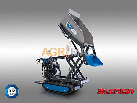 Ντάμπερ με φορτωτή και υψηλή ανατροπή T500FL με βενζινοκινητήρα 9 hp