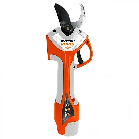 Το ψαλίδι κλαδέματος μπαταρίας RURIS RMX 320 είναι ένα σύγχρονο, επαγγελματικό εργαλείο κλαδέματος που συνδυάζει ισχύ, ταχύτητα και εργονομία, ιδανικό για αμπελώνες, δενδροκομεία και καλλωπιστικές εργασίες κήπου.