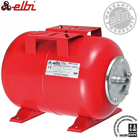 Πιεστικό δοχείο 25 λίτρων οριζόντιο af elbi italy
