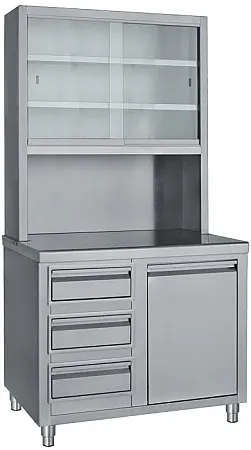 Ερμάριο Με Ποτηριέρα, Συρτάρια Και Αμπάρι