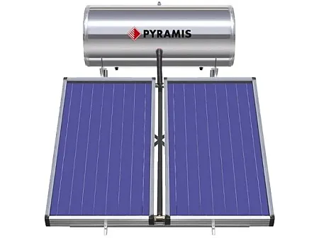 PYRAMIS  ΗΛΙΑΚΟΣ ΘΕΡΜΟΣΙΦΩΝΑΣ 160LT ΕΠΙΛΕΚΤΙΚΟΥ ΣΥΛΛΕΚΤΗ 2Χ1,5M2 ΔΙΠΛΗΣ ΕΝΕΡΓΕΙΑΣ