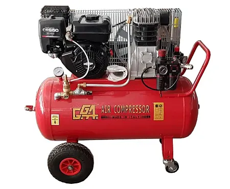 Kλαδευτικό συγκρότημα αέρος βενζινοκίνητο με επιταχυντή 100 λίτρων 6.5hp με κινητήρα briggs and stratton