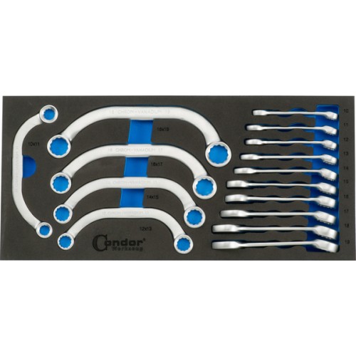 Combination Wrench Set (4410), and C-shaped wrench set (40/5), third tool carriers module, 15-piece