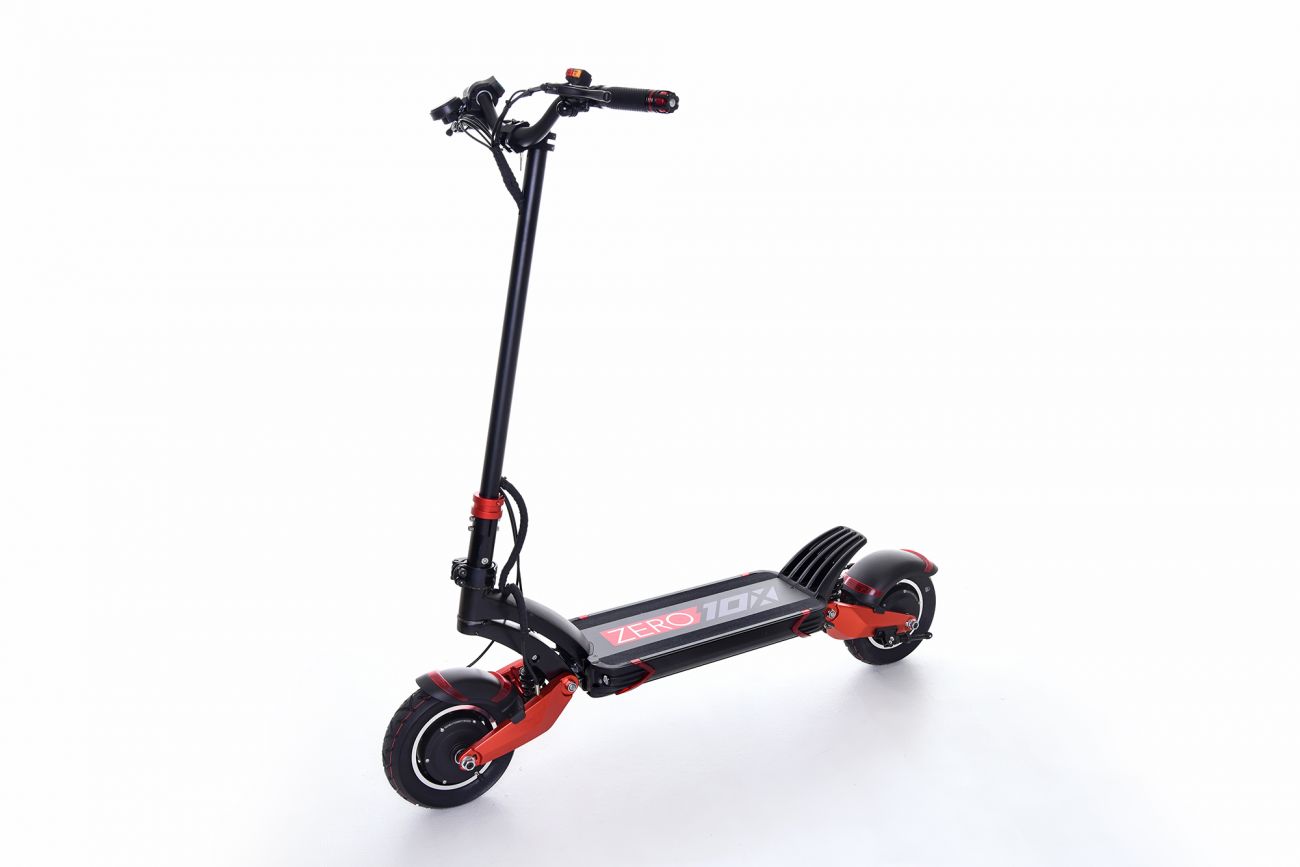 ZERO 10x Electric Scooter, 65-85 km Range, Top Speed 65 km/h, Motor 2 x 1000W, 10’’ Pneumatic Wheels, Hydraulic suspensions (Black)
