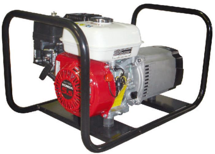 Ηλεκτρογεννήτρια βενζίνης τετράχρονη 220V με κινητήρα honda 5.5hp linz γεννήτρια 4.2kva και σταθεροποιητή τάσης