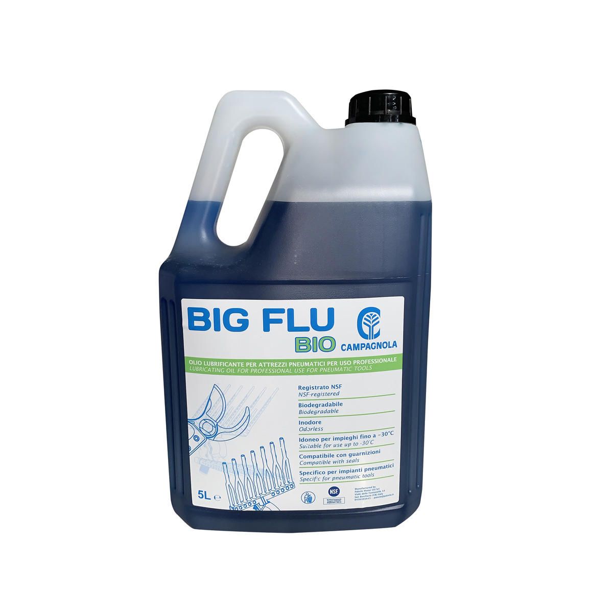 Βιολογικό λάδι αεροεργαλείων BIG FLU Bio 5lt Campagnola