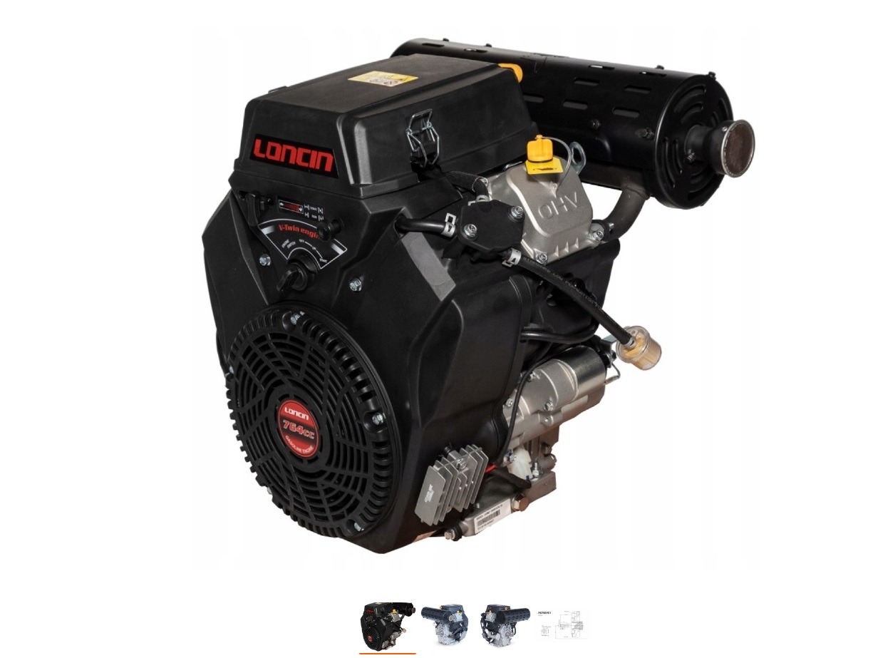 Κινητήρας LONCIN LC2V80 25.5HP Άξονας 28.5mm ηλεκτρική εκκίνηση