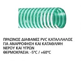 Νεροσωλ πλαστικός σπιράλ σωλήνας  M.T. 1 inch , 50m κατάλληλος για αναρρόφηση και κατάθλιψη νερού και υγρών