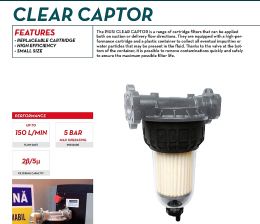 Piusi Clear Captor Filter 70lt made in italy