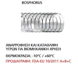 Σωλήνας πλαστικός σπιραλ HELISPIR διαφανής β.τ. -τροφίμων - non toxic 2½ inch , 50m για αναρρόφηση και κατάθλιψη υγρών για βιομηχανική χρήση