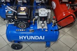 Βενζινοκίνητος αεροσυμπιεστής Hyundai με επιταχυντή, κινητήρας 6,5hp, 100lt